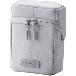 ガジェットポーチ 自立型 トラベルポーチ 撥水 キルティング デスクオーガナイザー 収納ケース 小物入れ グレー BMA-QTGPTLSGY