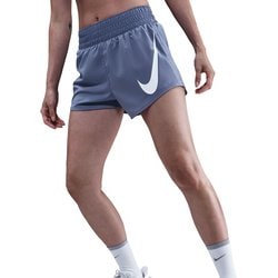 ワンスウッシュウィメンズDri-FITミッドライズルーズ8cmランニングショートパンツ（インナー付き） レディース ランニングウェア ショートパンツ ワールドインディゴ/ホワイト（499） Sサイズ HV2617