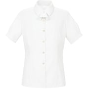 ブラウス シャツ レディース 半袖 オフホワイト 17号 BL-445-A1-17