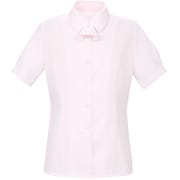 ブラウス シャツ レディース 半袖 ピンク 13号 BL-445-D1-13