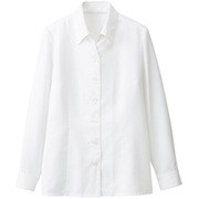 ブラウス シャツ レディース 開襟 長袖 ホワイト 5号 GBLL-1251-A1-05