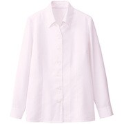 ブラウス シャツ レディース 開襟 長袖 ピンク 21号 GBLL-1251-D1-21