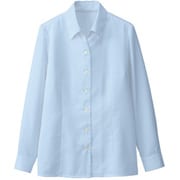 ブラウス シャツ レディース 開襟 長袖 ブルー 7号 GBLL-1251-K1-07