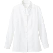 ブラウス シャツ レディース 長袖 ホワイト 17号 GBLL-1565-A1-17