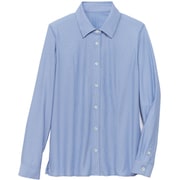 ブラウス シャツ レディース 長袖 ブルー 21号 GBLL-1865-K6-21