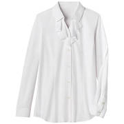 ブラウス シャツ レディース 長袖 ホワイト 13号 GBLL-1867-A6-13