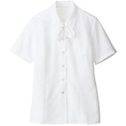 ブラウス シャツ レディース 半袖 ホワイト 9号 GBSL-1252-A1-09