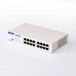 スイッチングハブ 16ポート ギガビット 金属筐体 内蔵電源 静音ファンレス ループ検知 ラックマウント対応 ホワイト EHC-G16MN4-HW