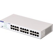 スイッチングハブ 24ポート ギガビット 金属筐体 内蔵電源 静音ファンレス ループ検知 ラックマウント対応 ホワイト EHC-G24MN4-HW