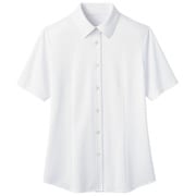 ブラウス シャツ レディース 半袖 ホワイト 15号 GBSL-1665-A6-15