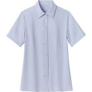 ブラウス シャツ レディース 半袖 ブルー 19号 GBSL-1870-K1-19