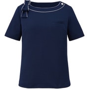 カットソー 半袖 レディース Uネック 事務服 ネイビー L GCSL-1907-K3-L