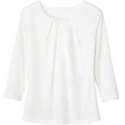 カットソー 七分袖 レディース Uネック 事務服 オフホワイト M GCSL-1970-A9-M