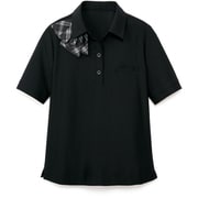 ポロシャツ 半袖 黒 レディース 事務服 ブラック SS GCSL-2204-B9-SS