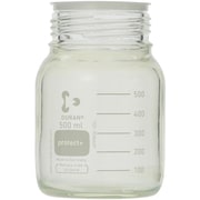 SIBATA プロテクトプラスコートねじ口びん 広口 びんのみ 500mL 10入 017550-500A