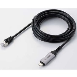 USB Type-C 有線LAN変換ケーブル 1Gbps対応 3m ドライバ不要 ブラック LD-CL1G30BK