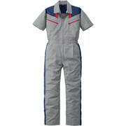 カンサイ半袖つなぎ服253-008シルバーグレー-3L 253-008-3L