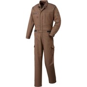 長袖つなぎ服3950-017ブラウン-S 3950-017-S