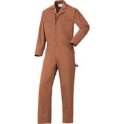 長袖つなぎ服6400-017ブラウン-S 6400-017-S