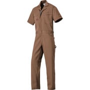 半袖つなぎ服6401-017ブラウン-3L 6401-017-3L