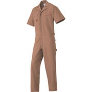 半袖つなぎ服6451-017ブラウン-5L 6451-017-5L