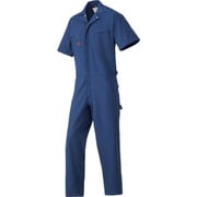 半袖つなぎ服6451-101ブルー-4L 6451-101-4L