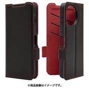 AQUOS sense10用 手帳型ケース 薄型 カード入れ スタンド機能 衝撃吸収 シンプル サイドマグネット BK RD 9244AS10BSMBKR