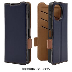 AQUOS sense10用 手帳型ケース 薄型 カード入れ スタンド機能 衝撃吸収 シンプル サイドマグネット NV BR 9245AS10BSMNVB