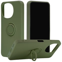 AQUOS sense10用 ソフトケース TPU 落下防止リング付き スタンド機能 グリーン 9256AS10TPRGR