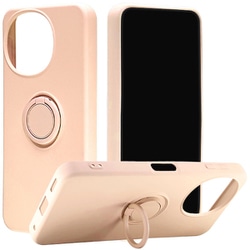 AQUOS sense10用 ソフトケース TPU 落下防止リング付き スタンド機能 ピンク 9257AS10TPRPK