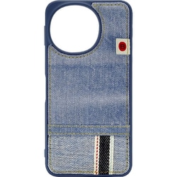 AQUOS sense10用 デニムジーンズケース SAX TPU PC 綿 ストラップホール付き 9261AS10HPJSAX