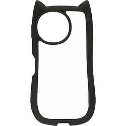 AQUOS sense10用 ハイブリッドケース 猫耳 猫 衝撃吸収 TPU＋PC かわいい ブラック 9290AS10HPBK