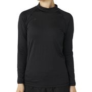 裏起毛フィットネスコンプレッションウェア レディース 機能性スポーツウェア 長袖シャツ BK Mサイズ 245242