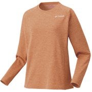 ウィメンズロングスリーブTシャツ レディース テニス シャツ オレンジブラウン(555) Lサイズ 16819