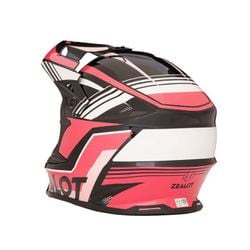 ZEALOT オフメット ピンク/ブラック マッドジャンパー2 オフロード用ヘルメット グラフィック ピンク
