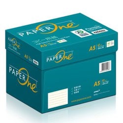 PaperOne（ペーパーワン） コピー用紙 高白色 A5 5000枚（500枚×10冊） 白色度92％ 紙厚0.09mm PEFC認証
