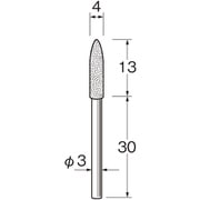 軸付セラミックゴム砥石(ブルーセラミックゴム砥石) R2411