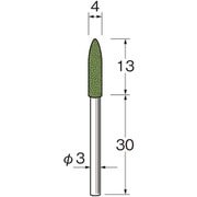 軸付セラミックゴム砥石(ブルーセラミックゴム砥石) R2415
