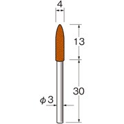 軸付セラミックゴム砥石(ブルーセラミックゴム砥石) R2416