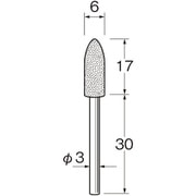 軸付セラミックゴム砥石(ブルーセラミックゴム砥石) R2421