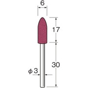 軸付セラミックゴム砥石(ブルーセラミックゴム砥石) R2422