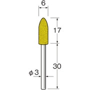 軸付セラミックゴム砥石(ブルーセラミックゴム砥石) R2424