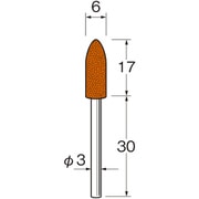 軸付セラミックゴム砥石(ブルーセラミックゴム砥石) R2426