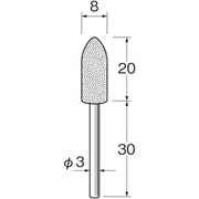 軸付セラミックゴム砥石(ブルーセラミックゴム砥石) R2431