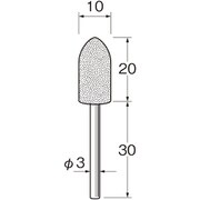 軸付セラミックゴム砥石(ブルーセラミックゴム砥石) R2441