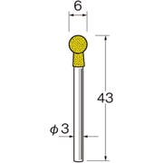 軸付セラミックゴム砥石 R2524