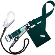 TSUYORON 胴ベルト型墜落制止用器具(ロープタイプ) Gブレード(黒) 青緑 Lサイズ 幅50MM×長さ1400MM TBGB593BGBKLBP