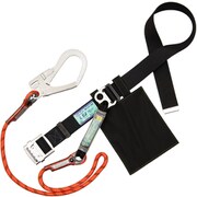 TSUYORON 胴ベルト型墜落制止用器具(ロープタイプ) Gブレード(オレンジ) 黒 Mサイズ 幅50MM×長さ1200MM TBGB599BLKORMBP