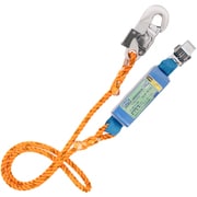 TSUYORON 胴ベルト型墜落制止用器具用ランヤード(ロープタイプ)三つ打ちロープ ショックアブソーバ+フックFS-33・フックFS-59 柱上作業用 130KG対応型 TBL-10-130KG-JAN-BX