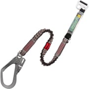 TSUYORON 胴ベルト型墜落制止用器具用ランヤード(伸縮タイプ)ノビロン(SL)ショックアブソーバ+B環FL-68・フックFS-99 D環止めなし TBL-AB-NV599-SL-N-BP